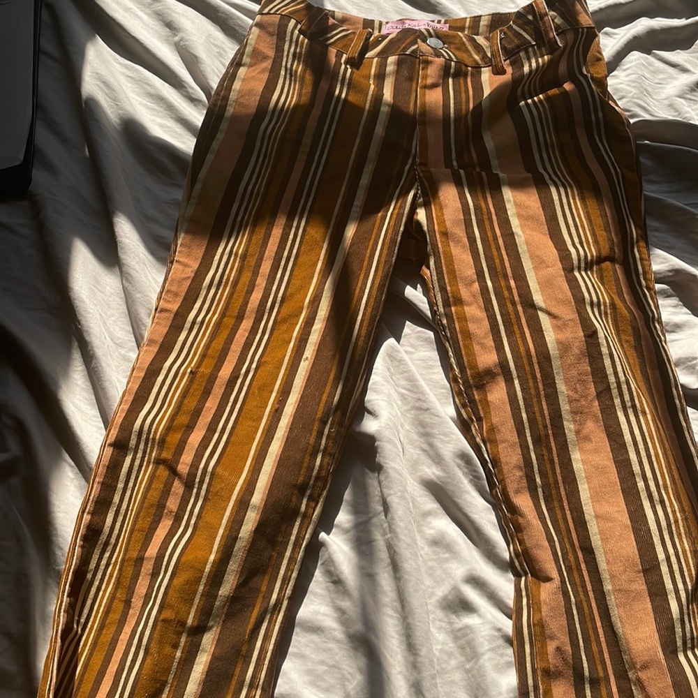 size small, corduroy, velvety, dolls kill x bratz, bell bottomish, real pockets